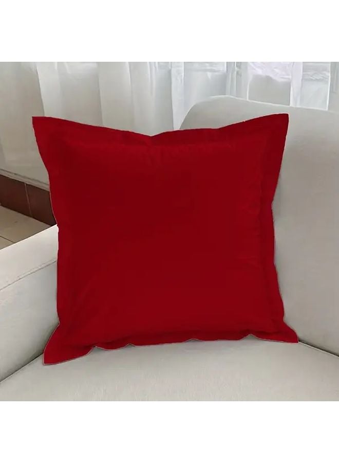 Orange Square Pillow Cover Pair 19 69 Inch Solid Color Decorative Cushion Case For Sofa Bedroom Office - Image 1